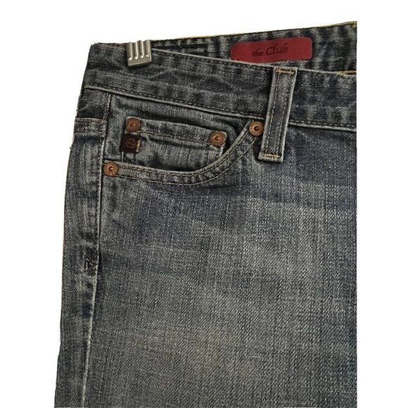 AG Adriano Goldschmied The Club Womens Blue Denim Flare Jeans 26x33 Stretch USA - Picture 6 of 10